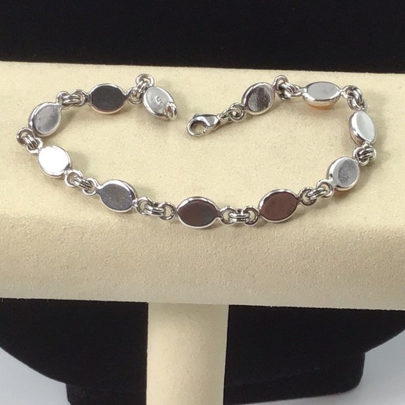 Amber Bracelet Butterscotch Cognac Sterling Silver Vintage 5x7mm 7.5” - Picture 4 of 9